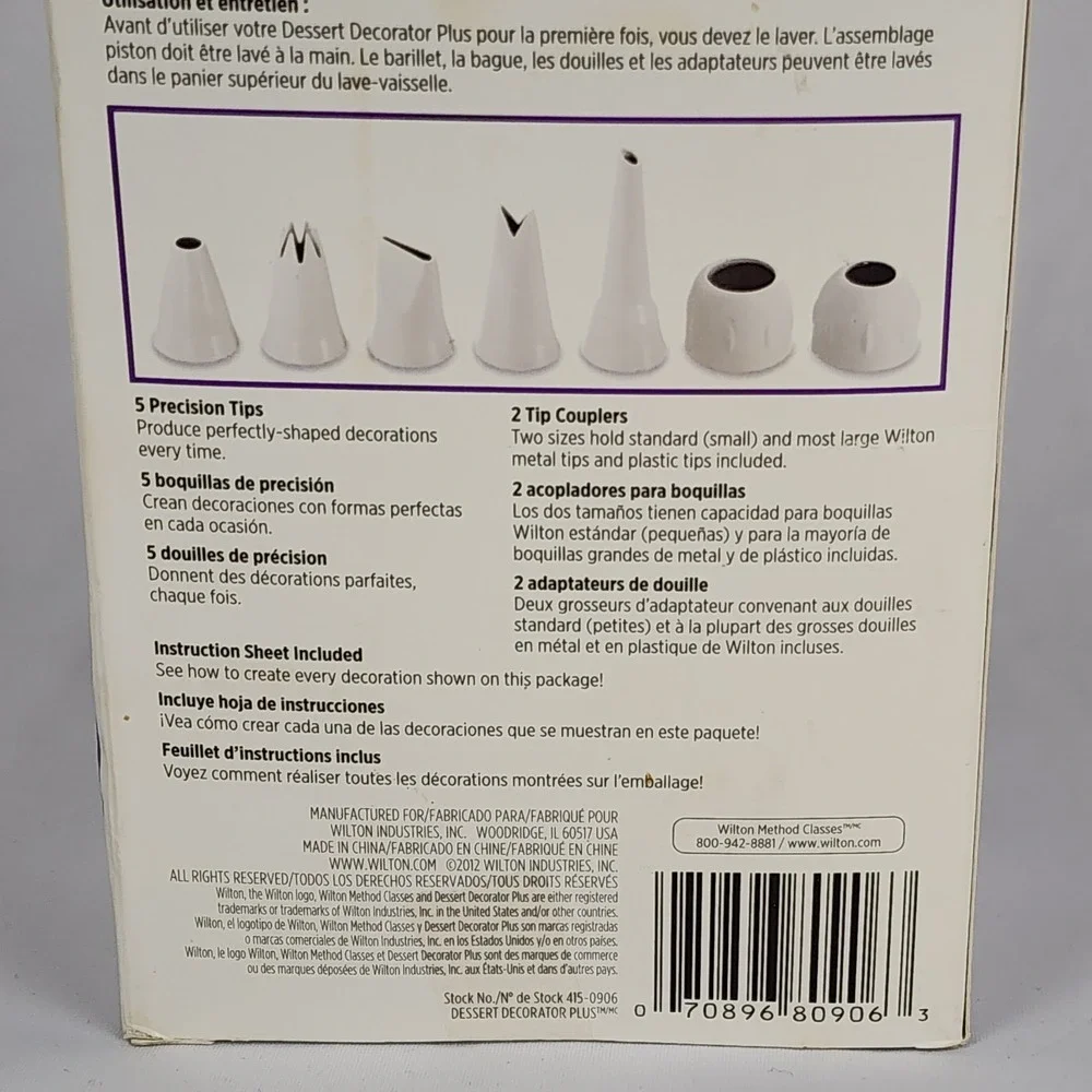 Wilton Dessert‎ Decorator Plus Cake Cookie Pastry Icing Tool 5 tips 2 Couplers